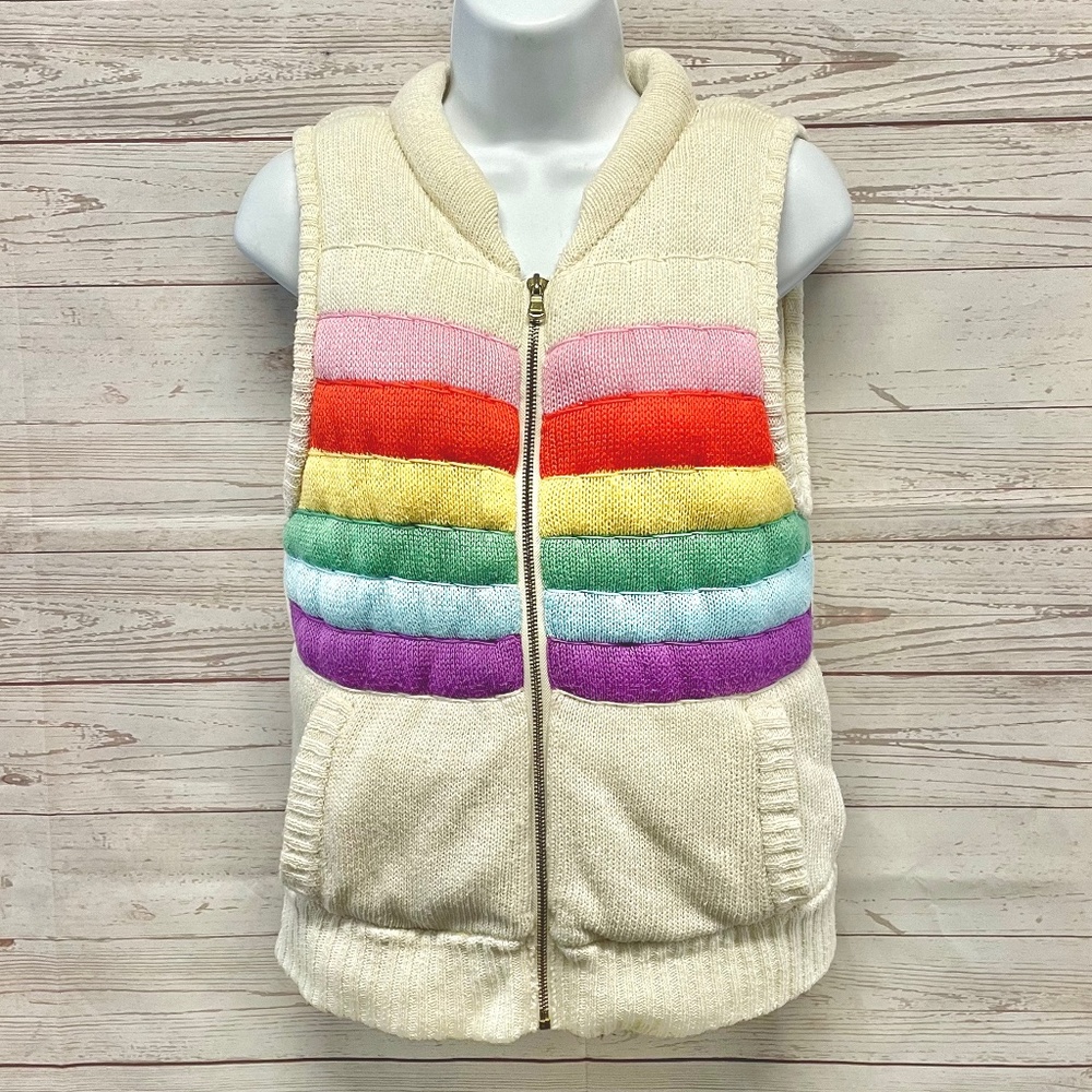 Wildfox Couture Rainbow TDB Zipper Vest Rare!
